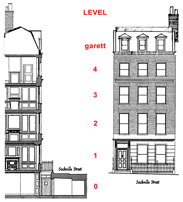 Drawing of 18 Sackville Street