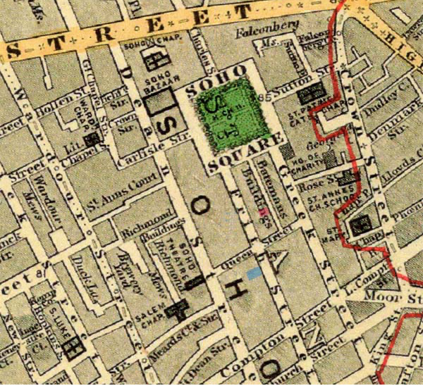 map of home on Frith Street