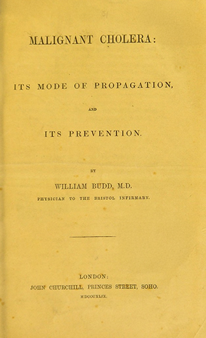 Cholera book, William Budd, 1849