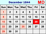 Calendar, Dec. 20, 1944