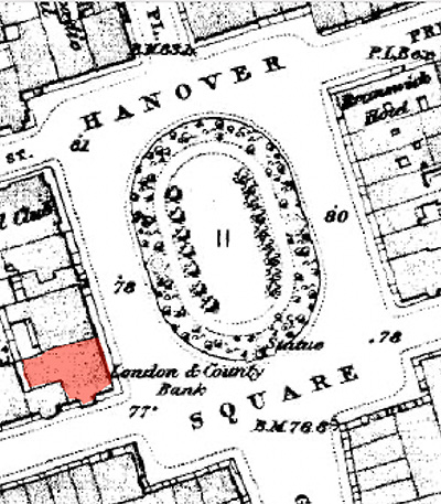 map of Hanover Square