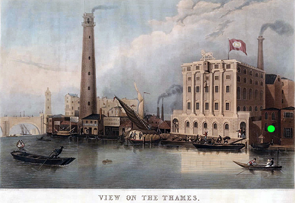 Painting, old location of Lambeth Water Works