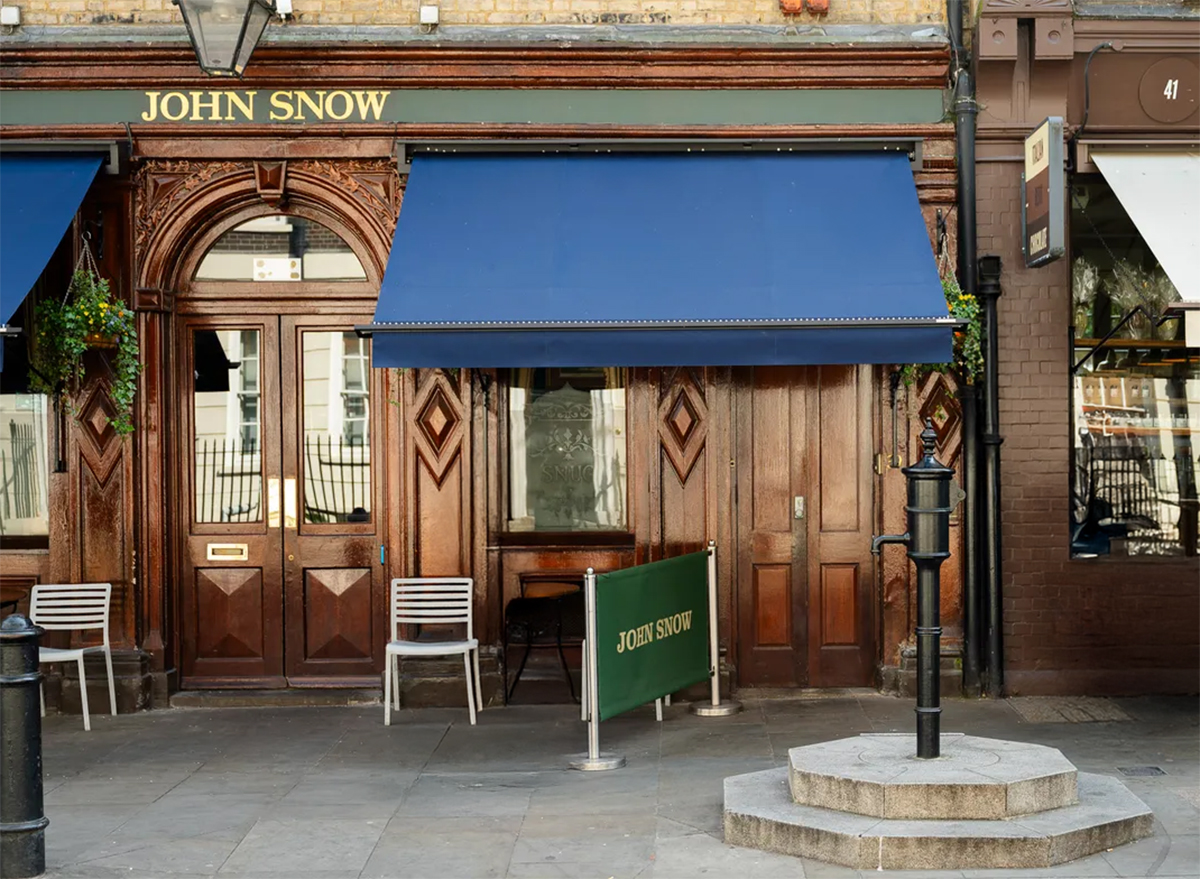 Side door and pump at John Snow pub