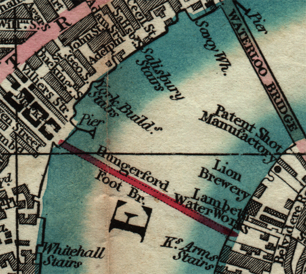Map, old Lambeth Water Works