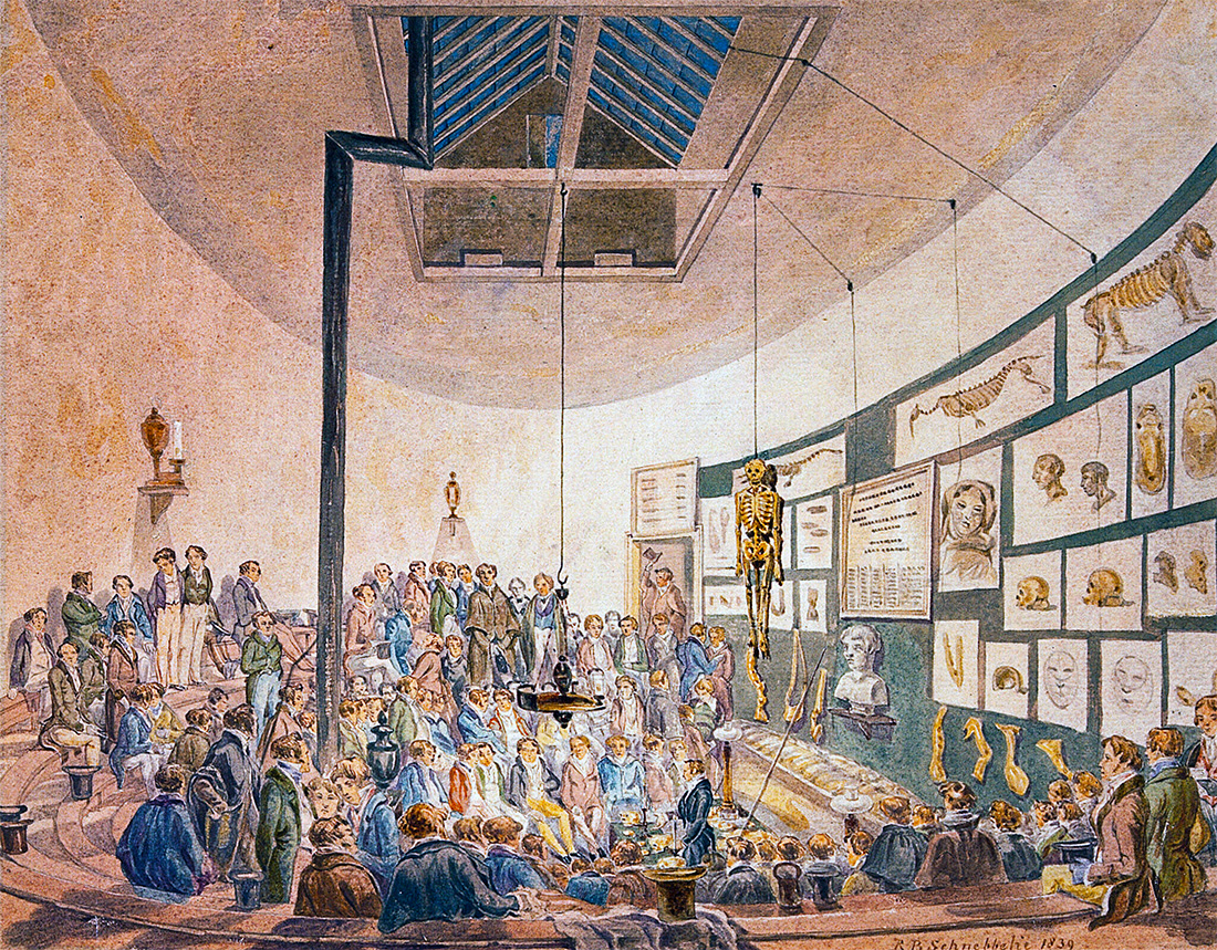 Anatomy lecture, Hunterian Medical School, 1839