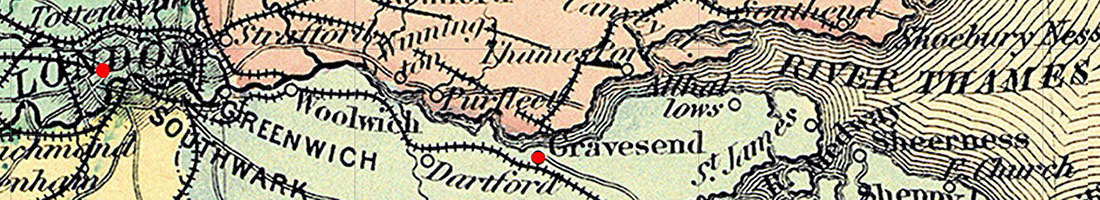 1856 map Bentinck St to Gravescend