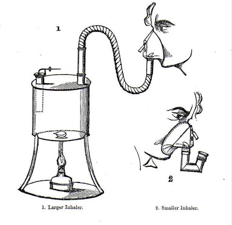 Larger and Smaller anesthetic inhalers