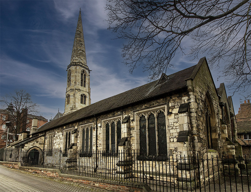 Side view of All Saints, North Street church, York