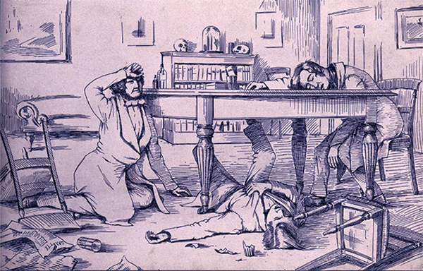 Simpson and two friends, 1847