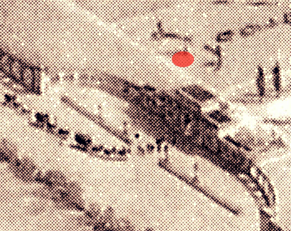 Enlarged view of Snow's plot, 1840 map