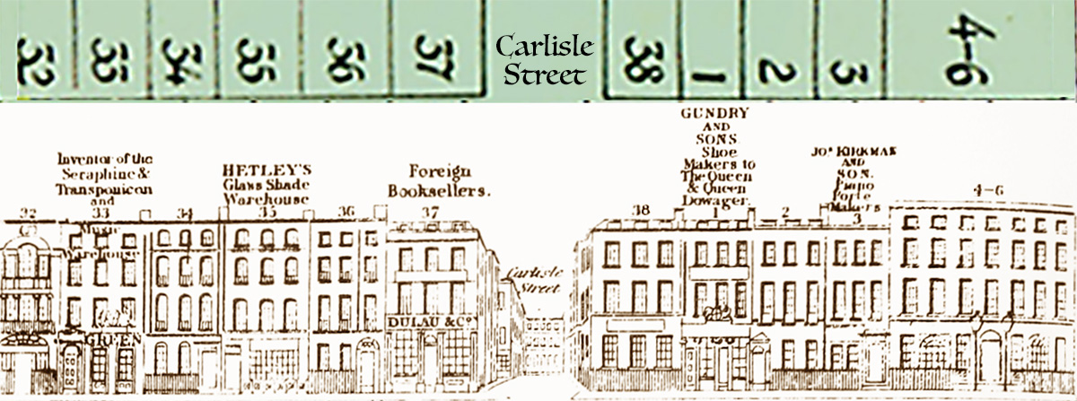 Building on West side of Soho Square