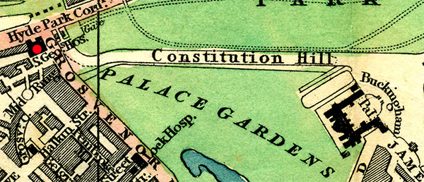 map of St. George's Hospital
