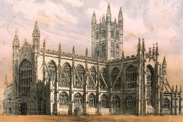 Bath Abbey in 1870