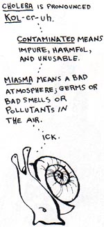 Definitions cholera, contaminated, miasma