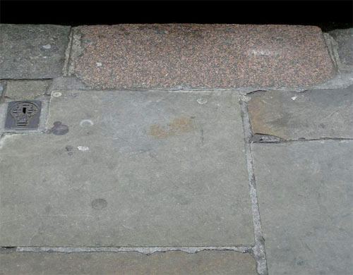 pink curbstone