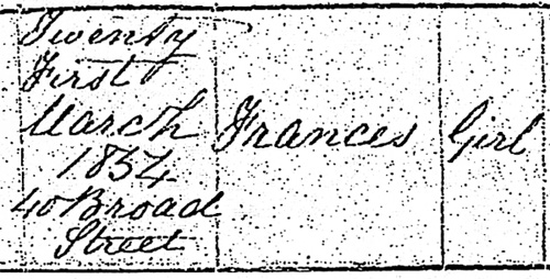 Birth date of Frances Lewis