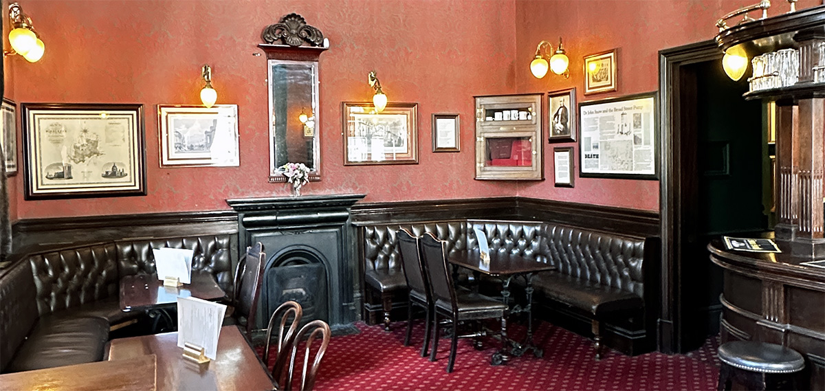 Upstairs in the John Snow Pub