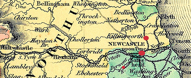 map, Burnop Fields, Newcastle, Killingworth