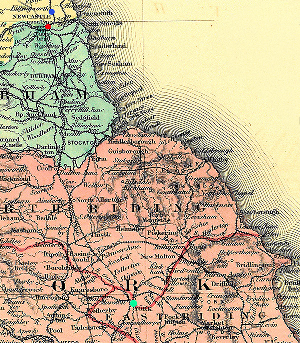 York to Newcastle upon Tyne and Coal Country