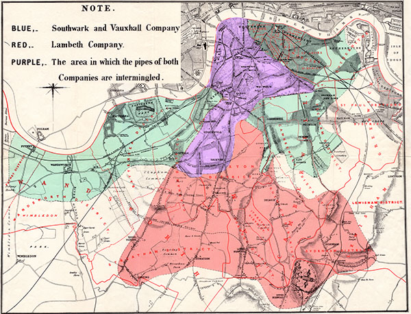 Modified Map 2, interminggled households exposed or unexposed to contaminated water