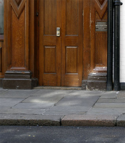 side door of pub