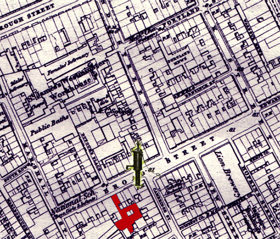 Map of percussion-cap manufactory