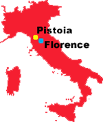 map Pistola and Florence