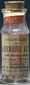 arsenic poison in bottle