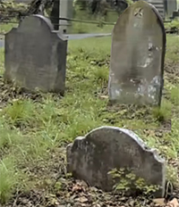 Different sized tombstones