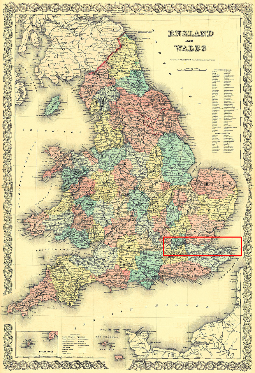 1856 map of England and Whales