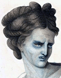 Woman's head, cholera